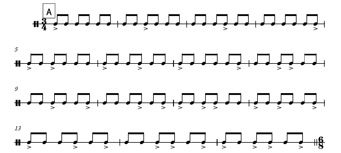 3拍子アクセント