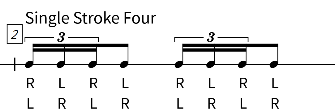 2.Single Stroke Four