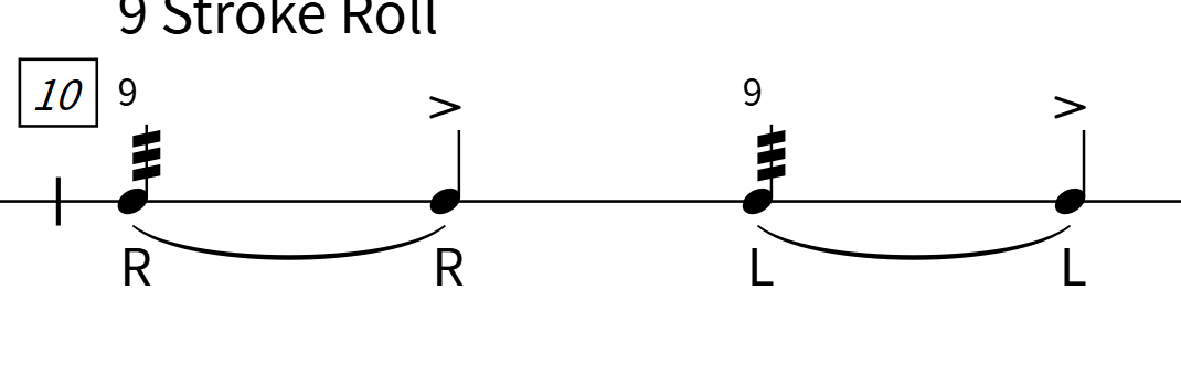 10. 9 Stroke Roll