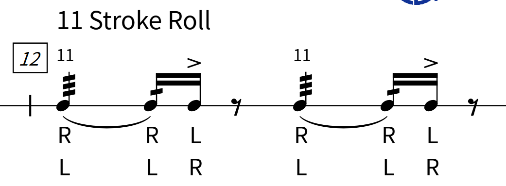 12. 11 Stroke Roll
