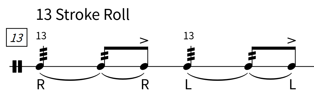 13. 13 Stroke Roll