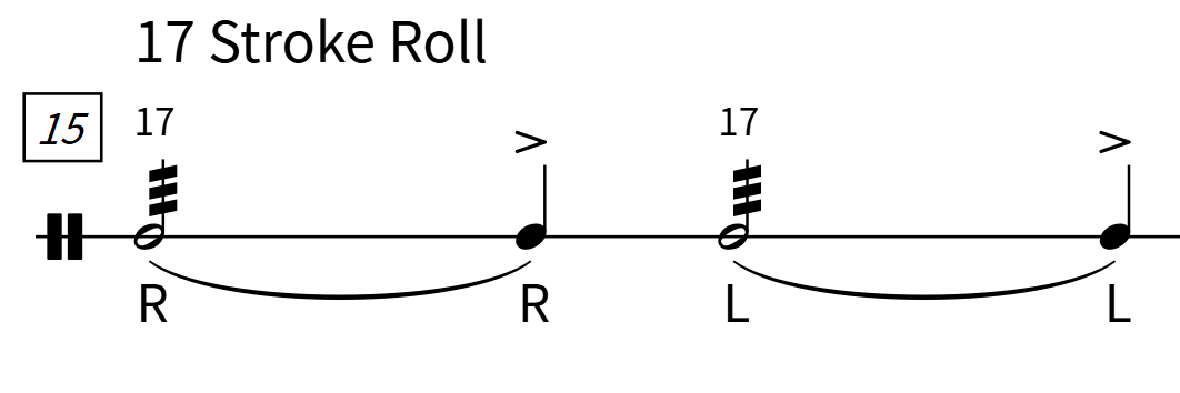 15. 17 Stroke Roll