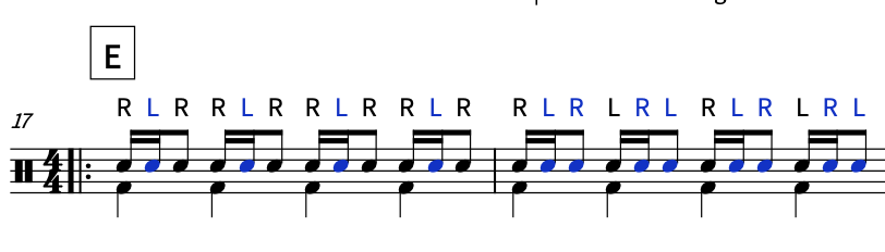 オルタネートスティッキング LESSON 3:リードハンドとオルタネートの切り替え