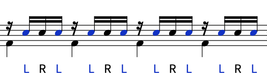 リードハンド・スティッキング:パターン4
