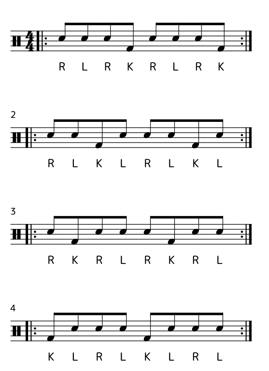 リニアドラミング:通常ビートとの比較