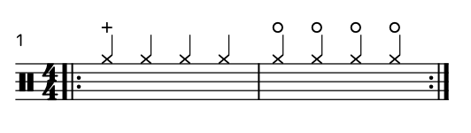 オープンハイハット LESSON 1:クローズとオープンの切り替え