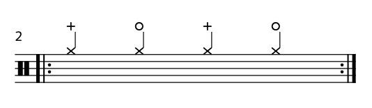 オープンハイハット LESSON 2:連続開閉